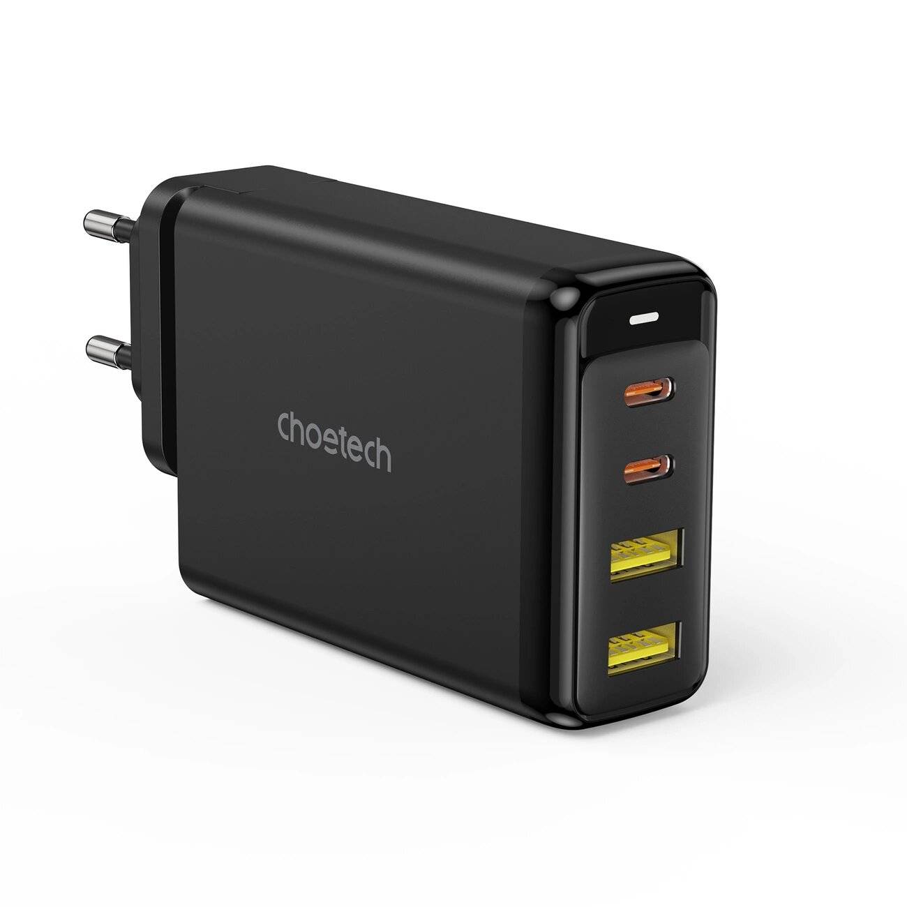 Choetech PD6005 GaN-Ladegerät 140W, 4 Ports (2x USB-C, 2x USB-A), Schwarz