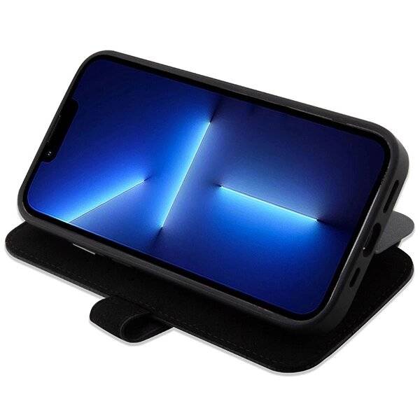 Tasche BMW BMBKP14L22RDPK iPhone 14 Pro 6.1" schwarz/schwarz Büchertasche Leder