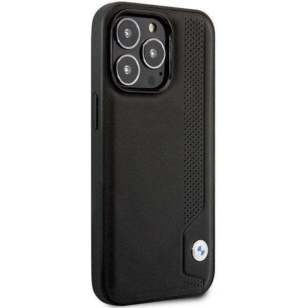 Hülle BMW BMHCP14X22RBDK iPhone 14 Pro Max 6.7″ schwarz/schwarz Hardcase Leder Blue Dots