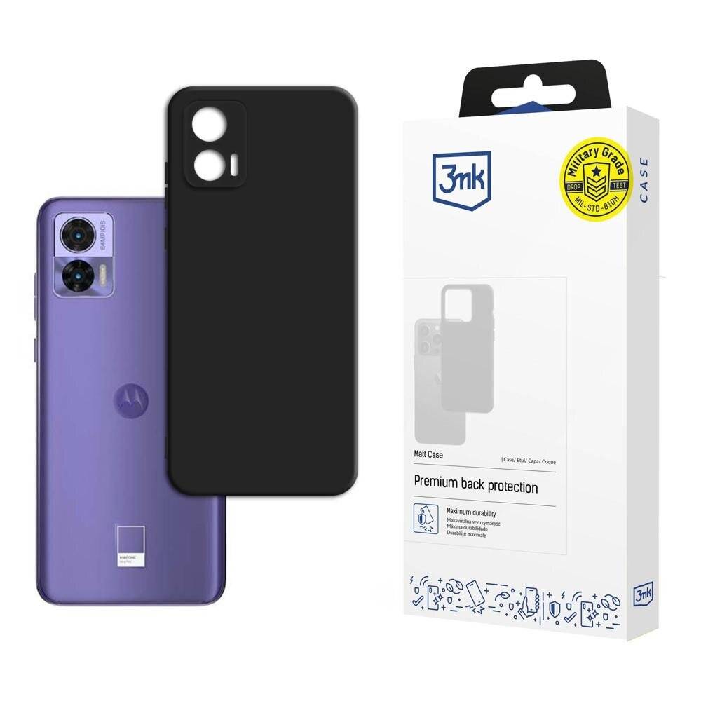 Ein violettes Smartphone wird zusammen mit einer schwarzen matter Handyhülle angezeigt. Die Verpackung zeigt das Logo 