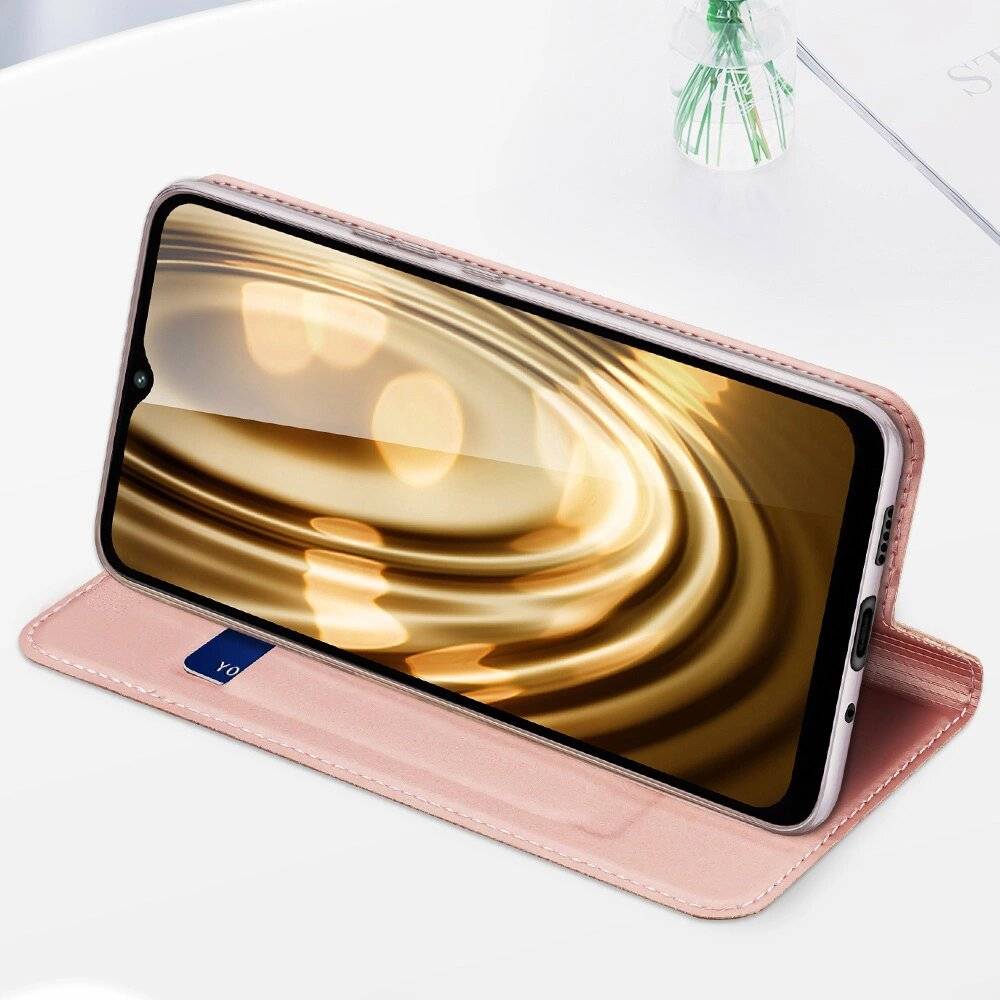 Dux Ducis Skin Pro Hülle Xiaomi Redmi 11A / Poco C55 12C Cover Flip Card Wallet Stand Gold