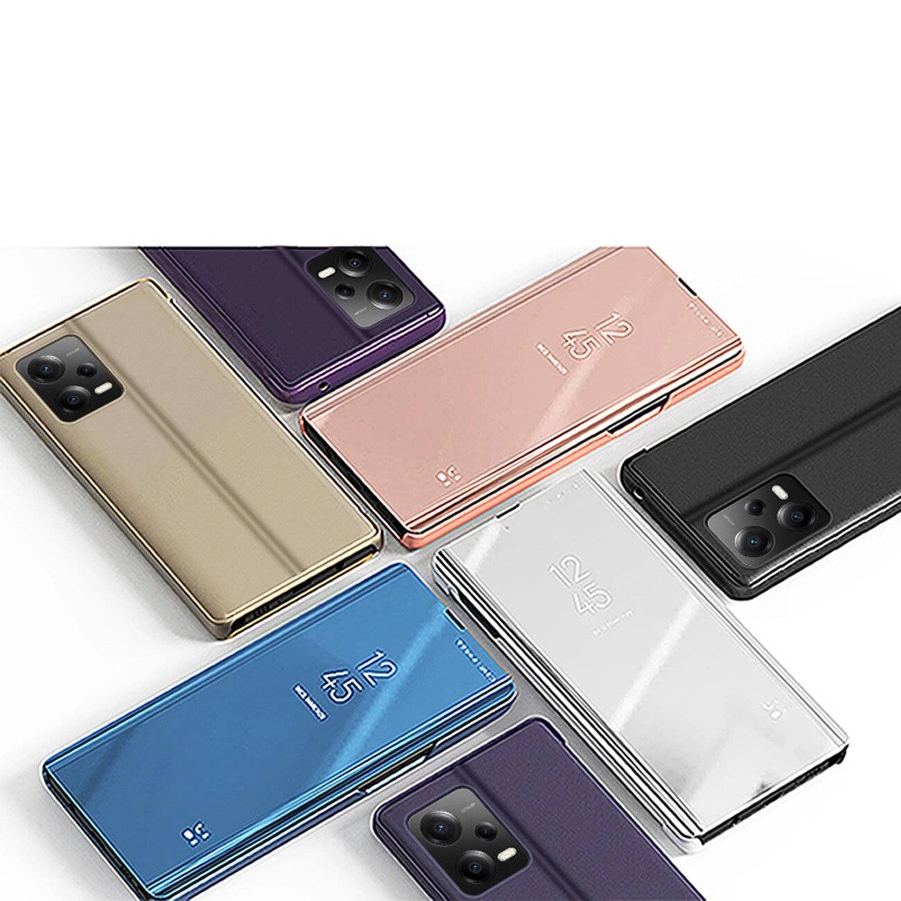 Clear View Case Cover Xiaomi 13 Lite Hülle Klappe schwarz