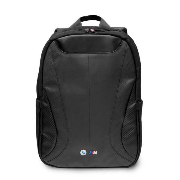 BMW Carbon&Leather Tricolor Rucksack einen 16-Zoll-Laptop – schwarz