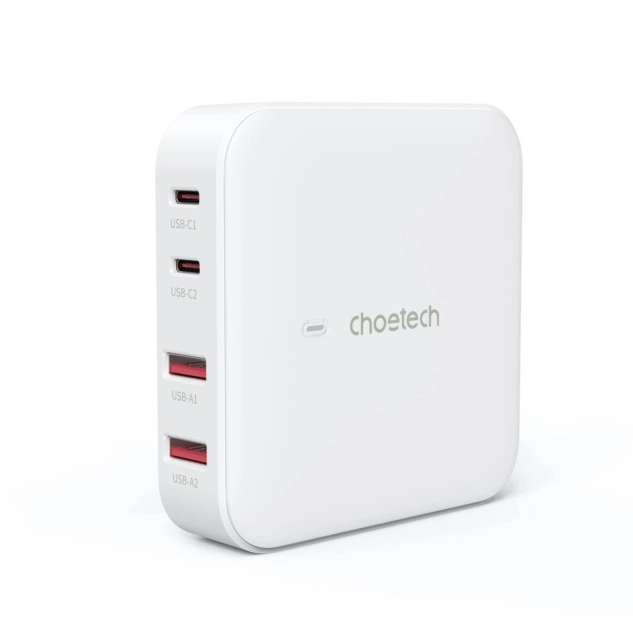 Choetech PD8008 GaN-Tischladegerät, 100W, 2x USB-C, 2x USB-A, Weiß