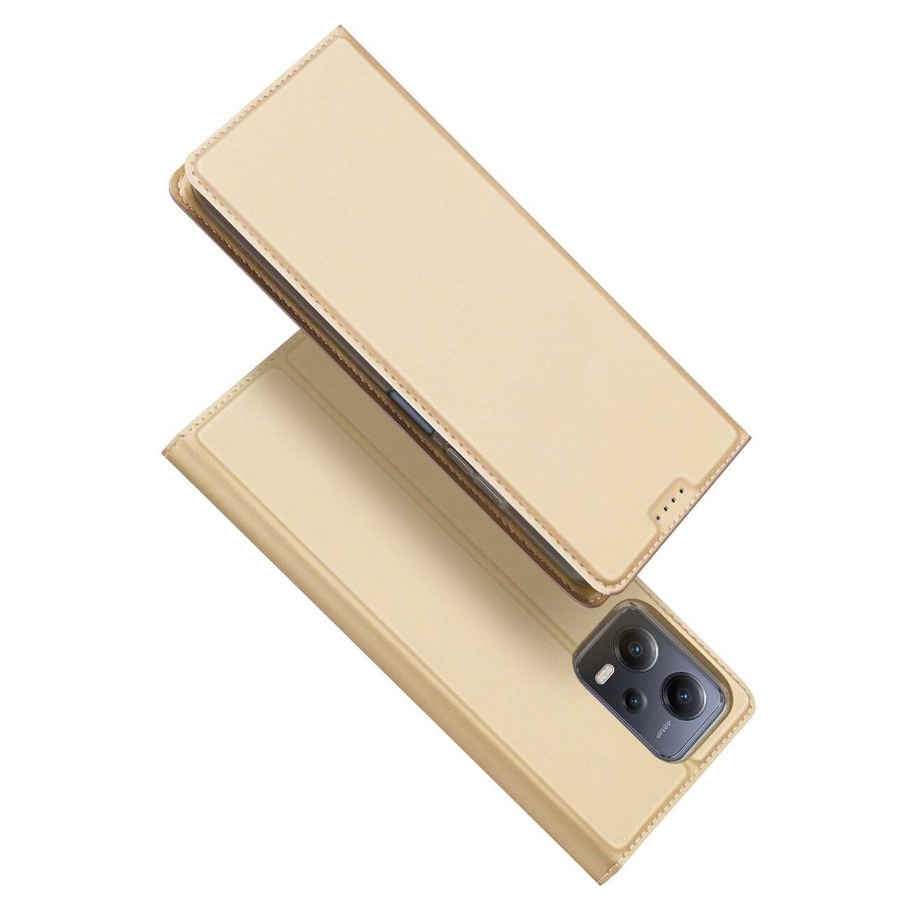 Dux Ducis Skin Pro Hülle Xiaomi Redmi Note 12 Pro+ Flip Card Wallet Stand Gold