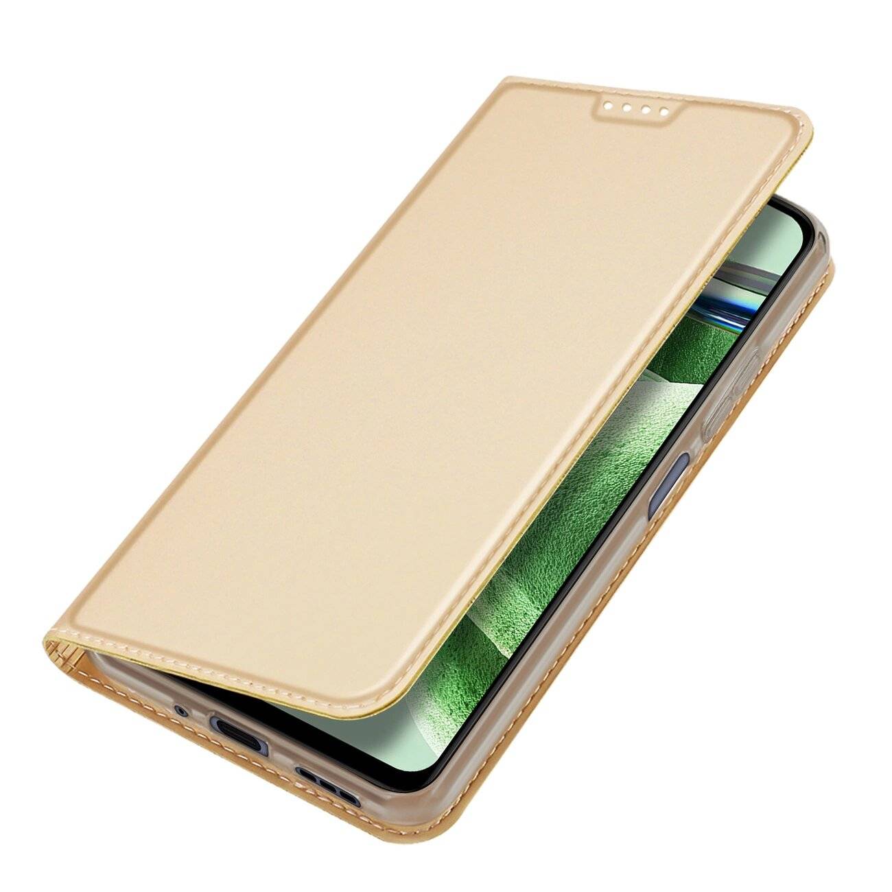 Dux Ducis Skin Pro Hülle Xiaomi Redmi Note 12 / Poco X5 5G Cover Flip Card Wallet Stand Gold