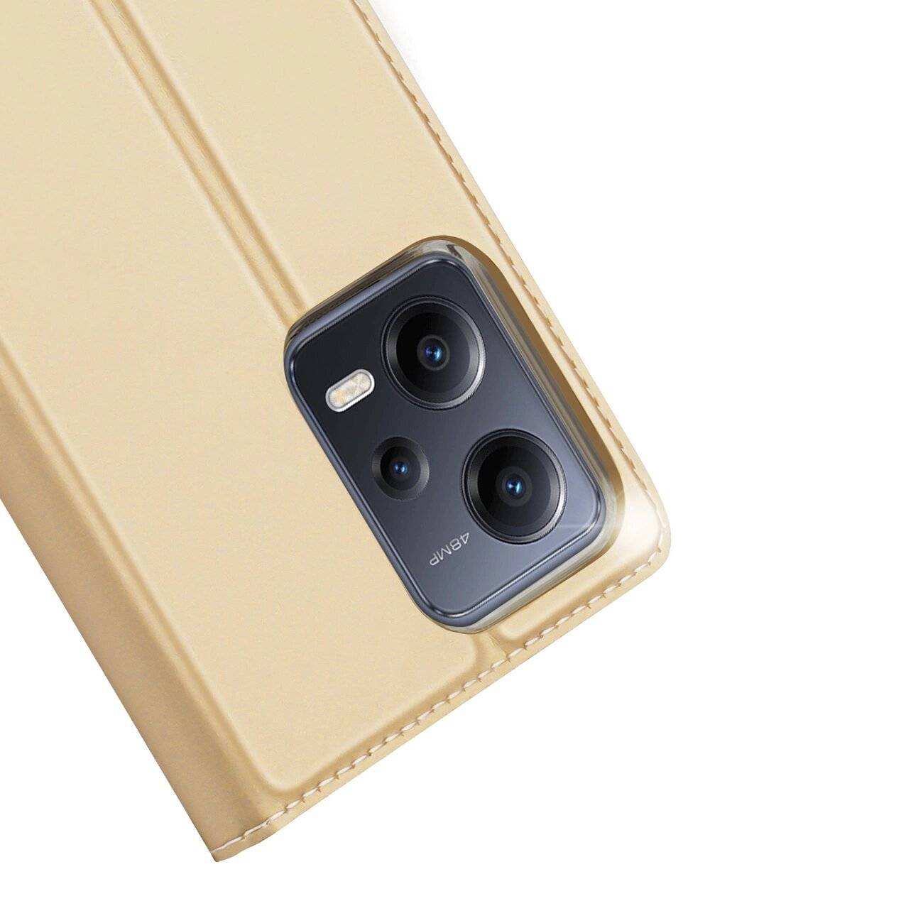 Dux Ducis Skin Pro Hülle Xiaomi Redmi Note 12 / Poco X5 5G Cover Flip Card Wallet Stand Gold