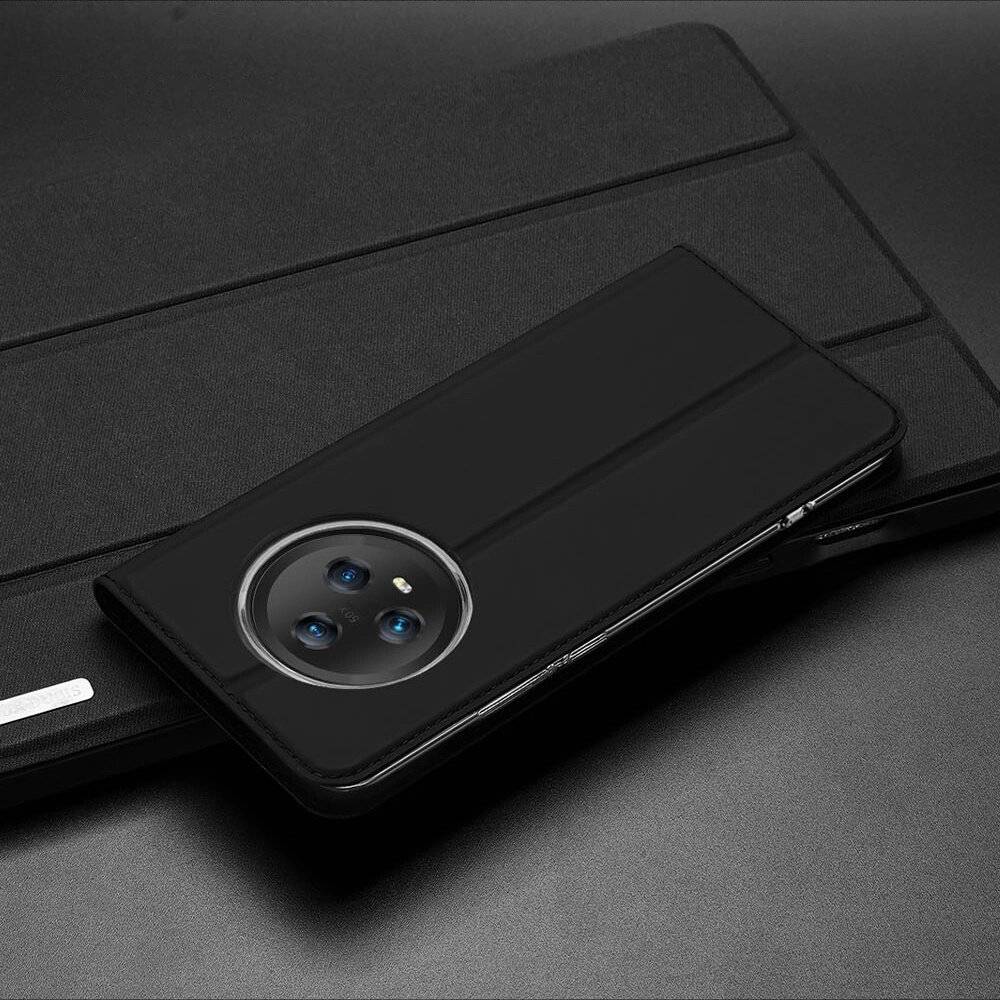 Dux Ducis Skin Pro Hülle Honor Magic5 Flip Cover Card Wallet Stand schwarz