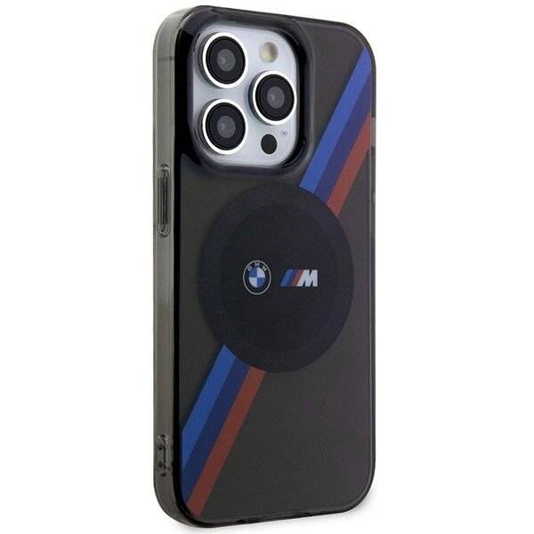 Hülle BMW BMHMP14LHDTK iPhone 14 Pro 6.1″ grau/grau Tricolor Stripes MagSafe