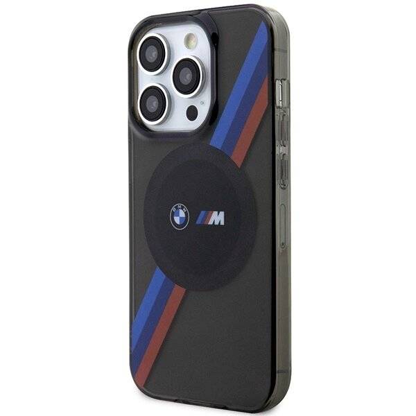 Hülle BMW BMHMP14LHDTK iPhone 14 Pro 6.1″ grau/grau Tricolor Stripes MagSafe