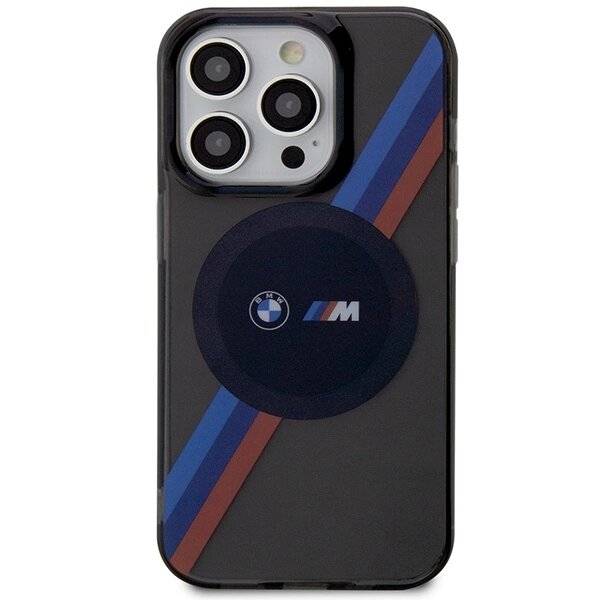 Hülle BMW BMHMP14LHDTK iPhone 14 Pro 6.1″ grau/grau Tricolor Stripes MagSafe