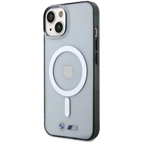 BMW Silver Ring MagSafe Hülle iPhone 14 Plus – transparent