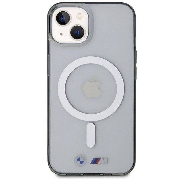 BMW BMHMP14SHCRS iPhone 14 6.1″ Hülle transparent Hardcase Silver Ring MagSafe