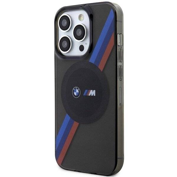Hülle BMW BMHMP14XHDTK iPhone 14 Pro Max 6.7″ grau/grau Hardcase Tricolor Stripes MagSafe