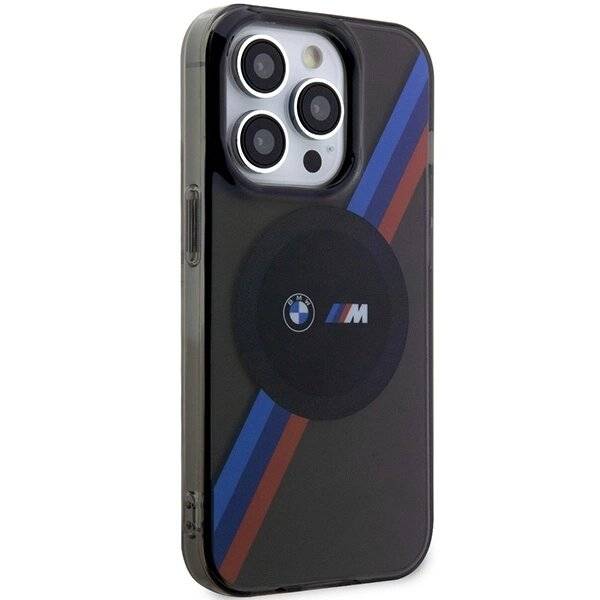 Hülle BMW BMHMP14XHDTK iPhone 14 Pro Max 6.7″ grau/grau Hardcase Tricolor Stripes MagSafe