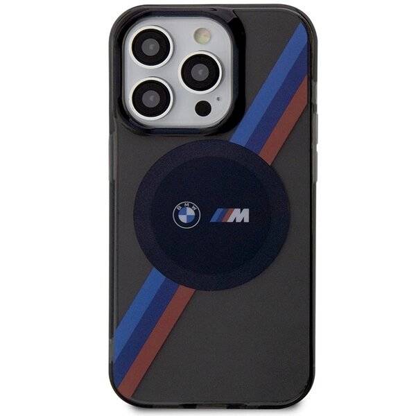 Hülle BMW BMHMP14XHDTK iPhone 14 Pro Max 6.7″ grau/grau Hardcase Tricolor Stripes MagSafe
