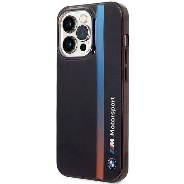 Hülle BMW BMHCP14L22HVGV iPhone 14 Pro 6.1″ schwarz/schwarz IML Tricolor Stripe