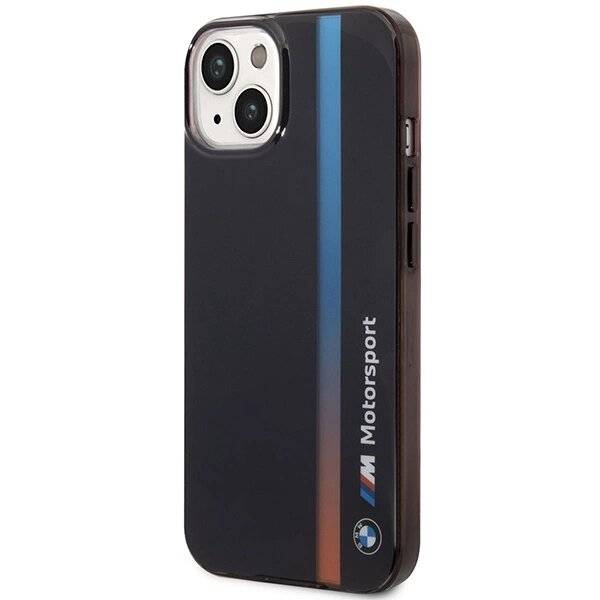 Hülle BMW BMHCP14S22HVGV iPhone 14 6.1″ schwarz/schwarz IML Tricolor Stripe