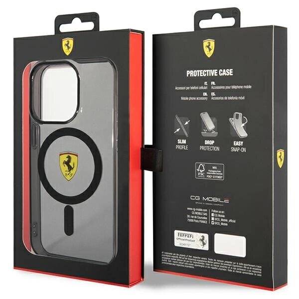 Ferrari FEHMP14LUKK iPhone 14 Pro 6.1" schwarz/schwarz Hardcase Translucent Magsafe