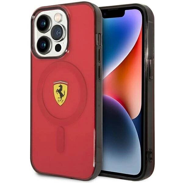 Ferrari FEHMP14LUKR iPhone 14 Pro 6.1" rot/rot Hardcase Translucent Magsafe