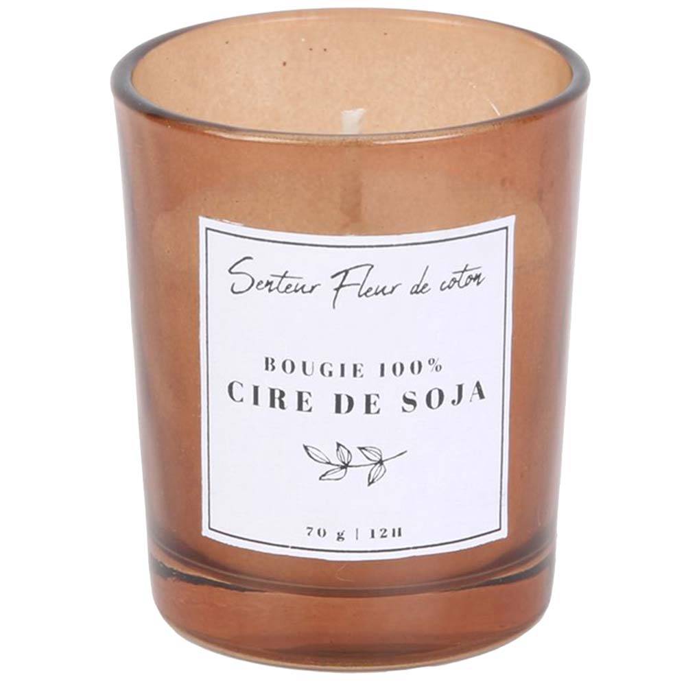 Home Deco Factory Duftkerze "Cire De Soja" 60g - Baumwollblüten