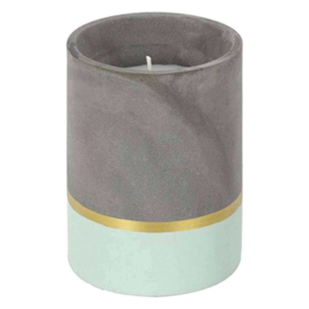 Home Deco Factory Duftkerze "Fig Scent" hellgrün 70g - Feigenduft