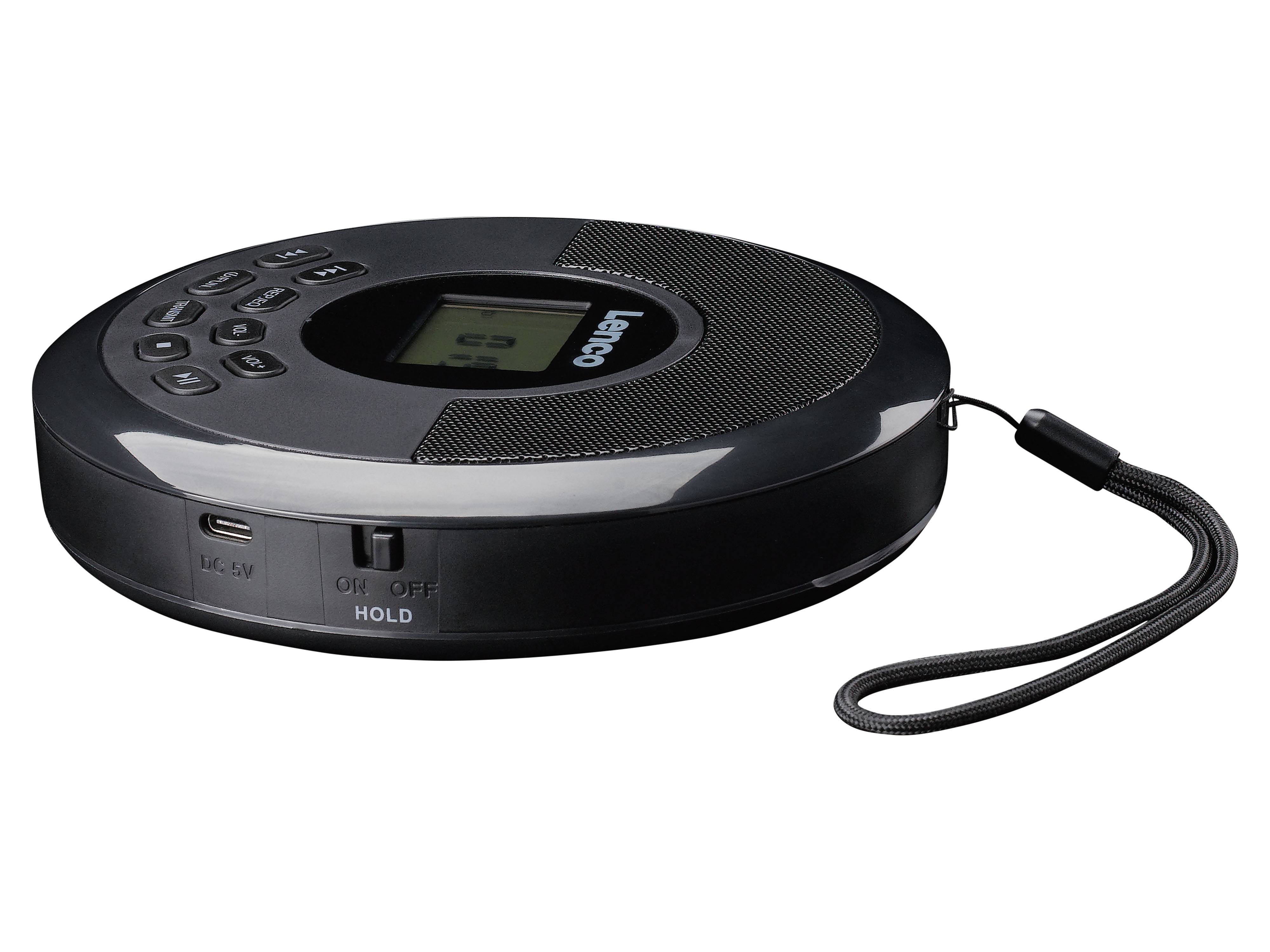 LENCO UKW Radio, tragbar, CD-Player, USB-Wiedergabe, schwarz