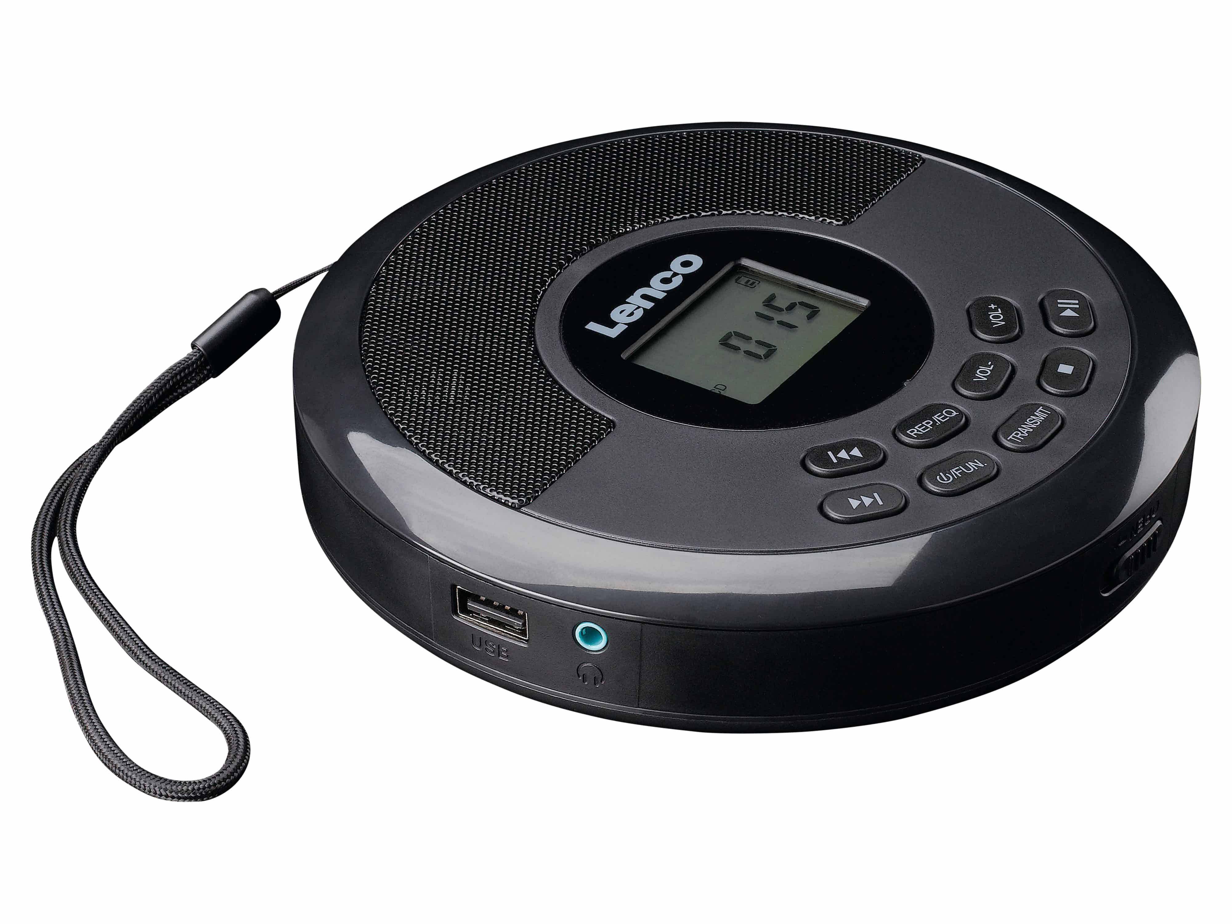 LENCO UKW Radio, tragbar, CD-Player, USB-Wiedergabe, schwarz