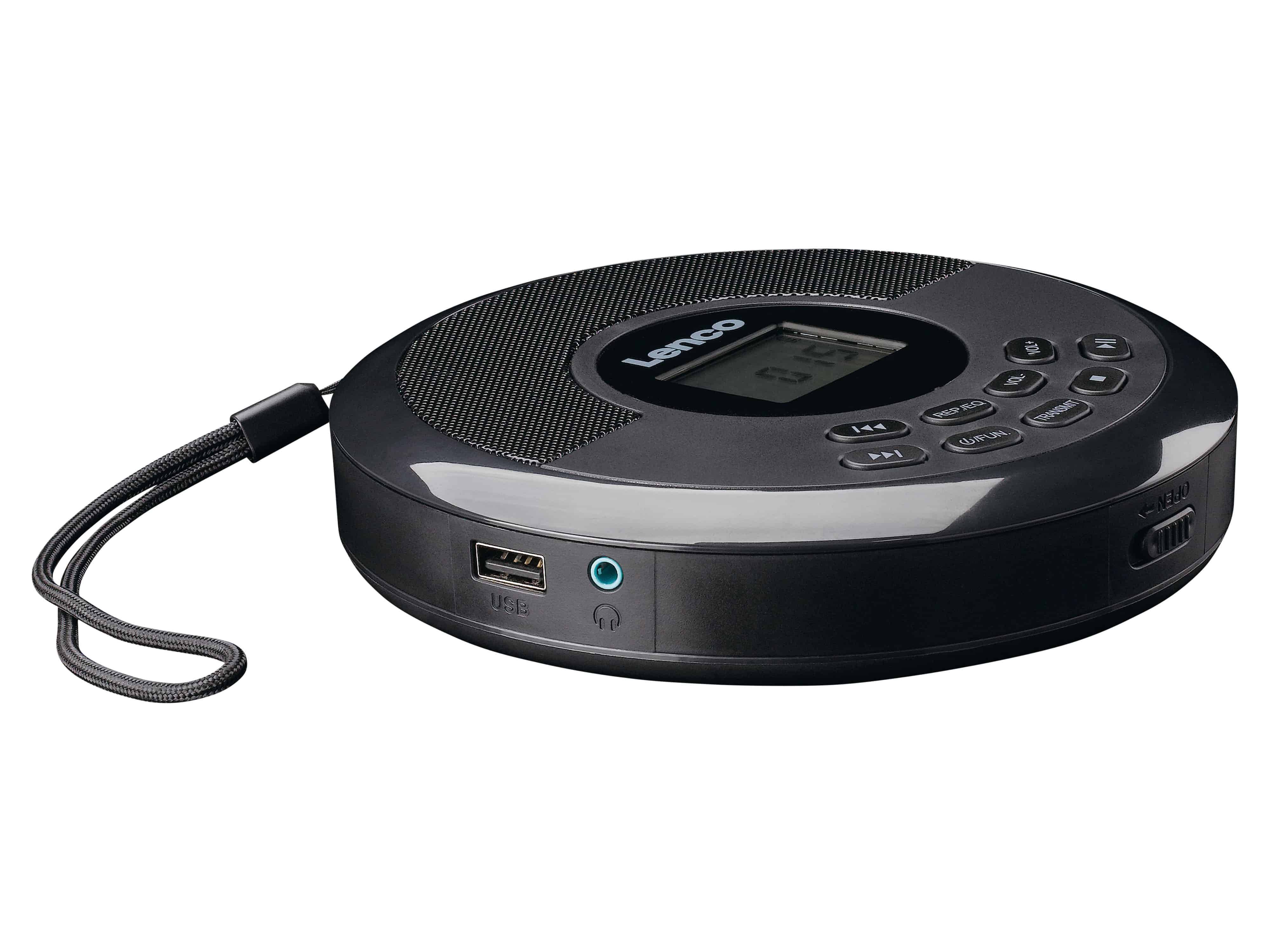 LENCO UKW Radio, tragbar, CD-Player, USB-Wiedergabe, schwarz