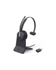 Yealink Headset On-Ear DECT / Bluetooth kabellos USB-A über DECT-Adapter USB-C mit BHC70 charging stand Zertifiziert für Microsoft Teams