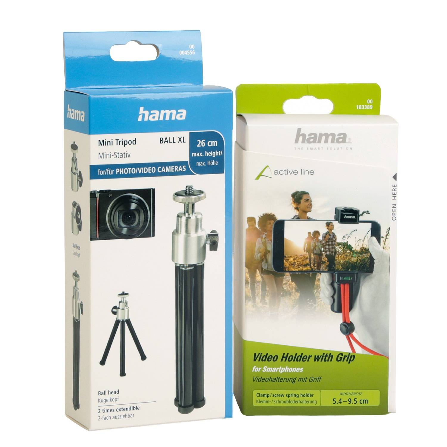 Hama Smartphone Stativ Handy Tripod Klemmstativ Selfie Dreibein Universal Halter