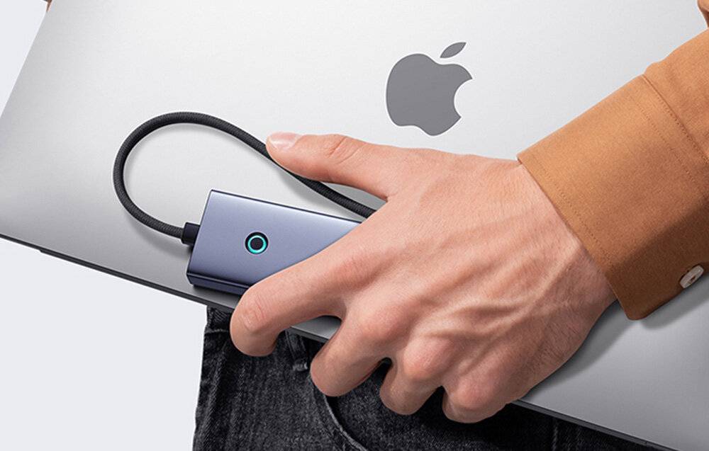 4-in-1-Hub Baseus UltraJoy USB-C zu USB 3.0 (Space Grau)