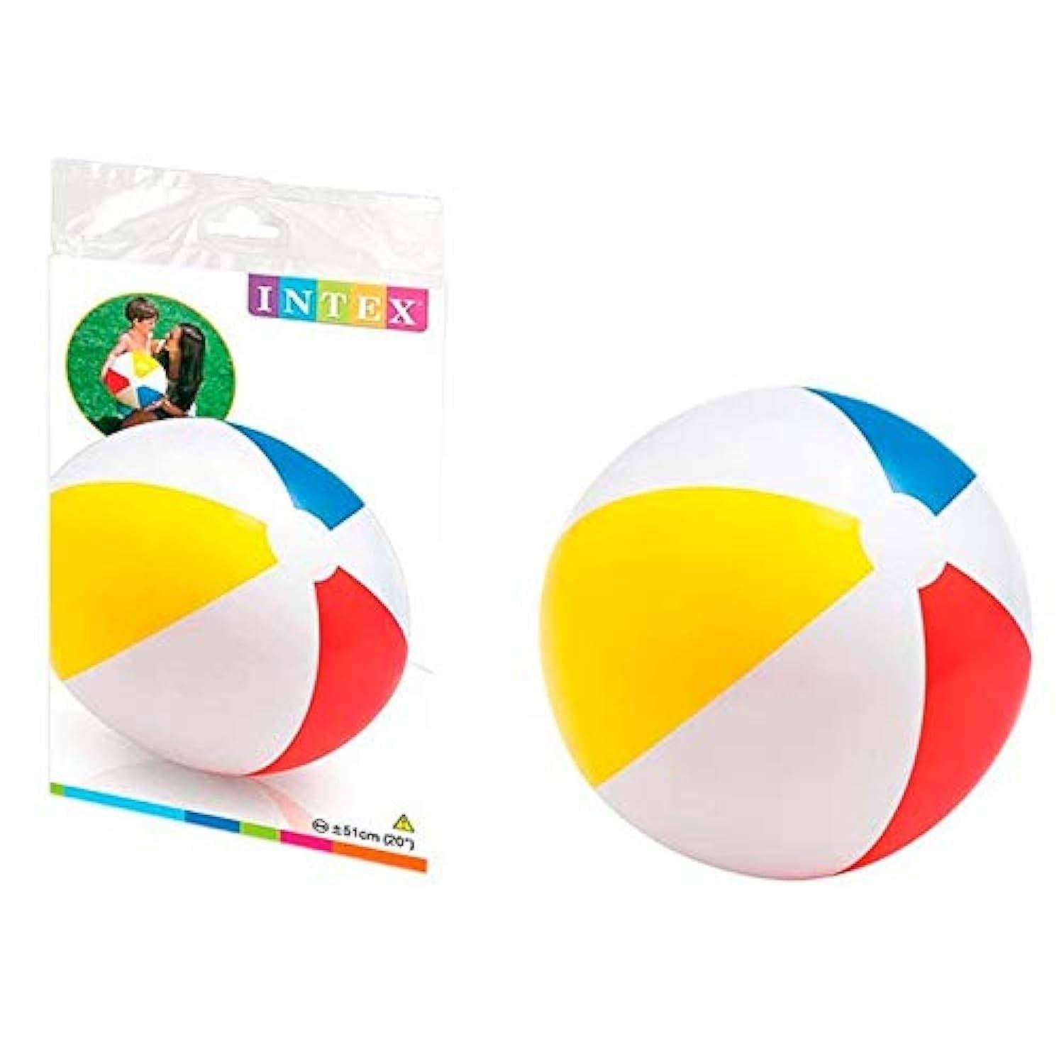 Intex Glossy Panel Ball - Inflatable Water Ball/Beach Ball - Diameter 51 cm