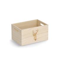 Zeller Hirsch Aufbewahrungsbox natur 30,0 x 20,0 x 16,0 cm