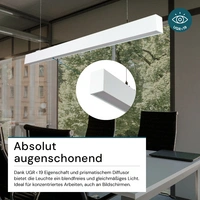 LUXULA LED-Büro-/Tresenleuchte, 30W, 3000/4000/6500K, EEK: E, 3600lm, IP20, weiß LUXULA LED-Büro-/Tresenleuchte, 30W, 3000/4000/6500K, EEK: E, 3600lm, IP20, weiß