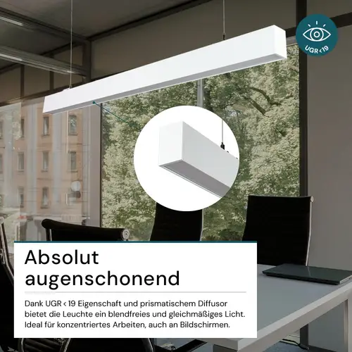 LUXULA LED-Büro-/Tresenleuchte, 30W, 3000/4000/6500K, EEK: E, 3600lm, IP20, weiß LUXULA LED-Büro-/Tresenleuchte, 30W, 3000/4000/6500K, EEK: E, 3600lm, IP20, weiß