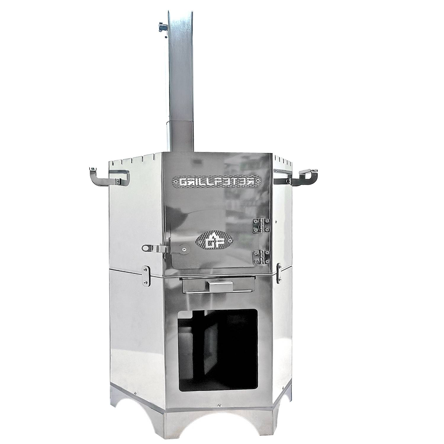 Feuerofen Batyr Deluxe Edelstahl 2mm mit Rauchrohr