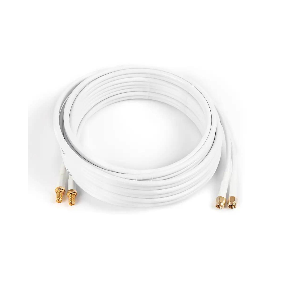 Poynting A-CAB-144 Twin Pair Antennenkabel 5m HDF195 weiß mit SMA(m) auf SMA(f)