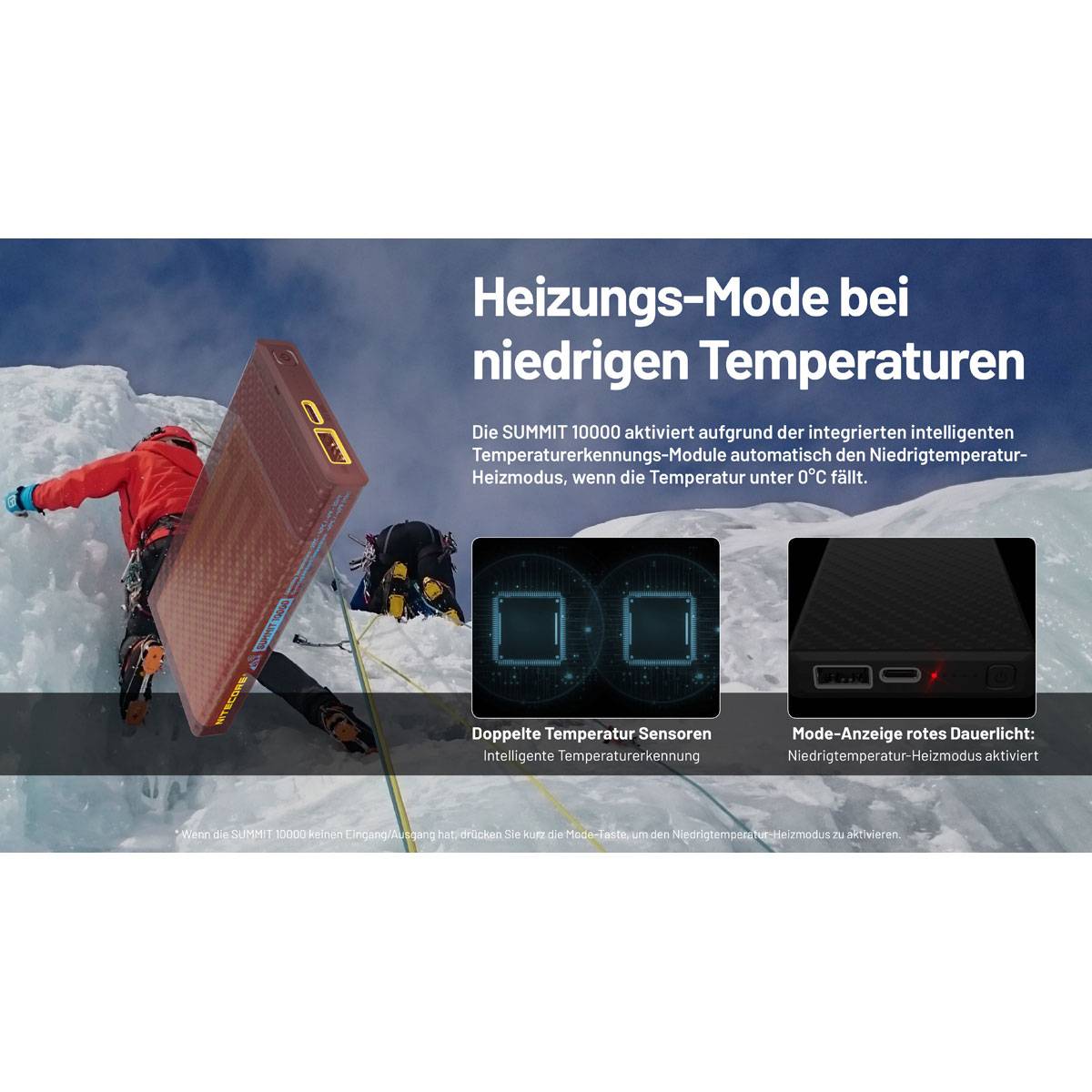 Nitecore Powerbank SUMMIT10000 10.000mAh - Schwarz