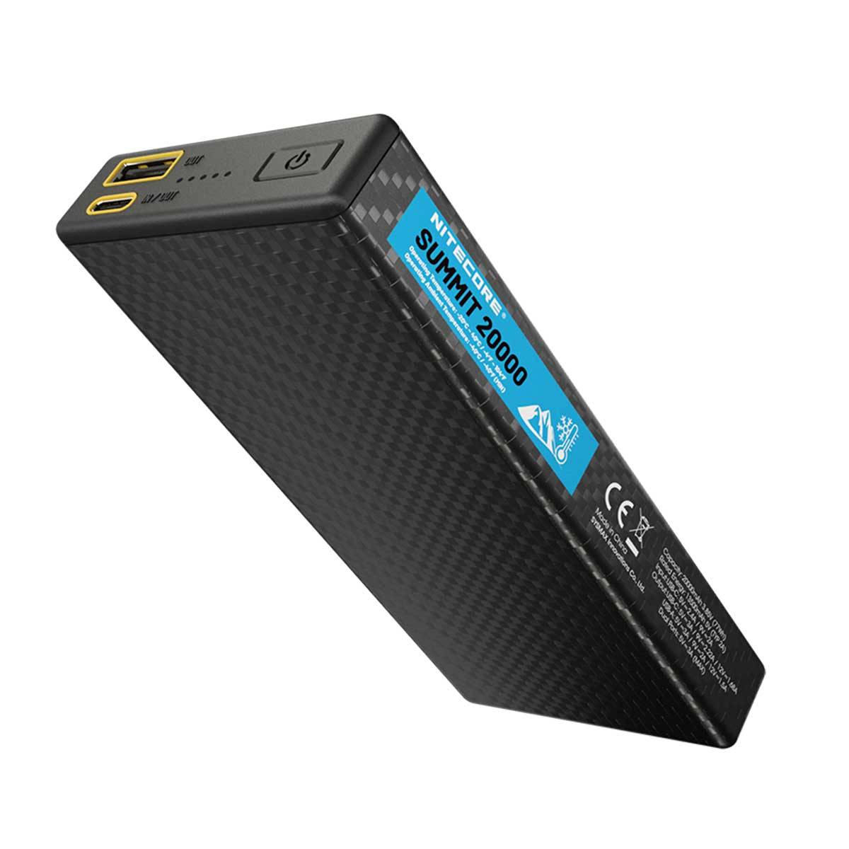 Nitecore Powerbank SUMMIT20000 20.000mAh - Carbonschwarz