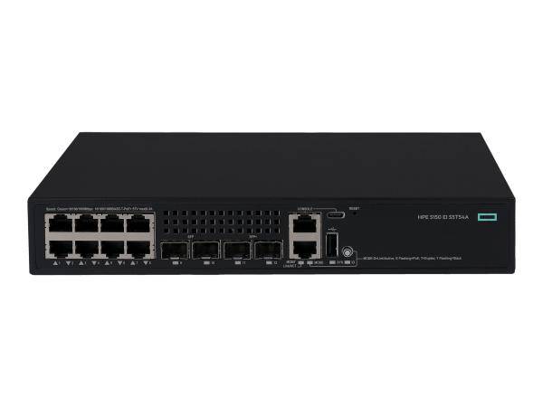 HPE Networking Comware 5150EI 8p 10M/100M/1G PoE+ 2p SFP 1G SFP+ 1G/10G Switch L3 managed 8 x 10/100/1000Base-T + 2 x 1 Gigabit / 10 Uplink