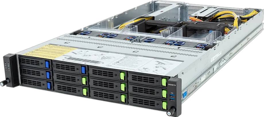 Gigabyte Barebone R283-ZF0-AAL1 (Rev. 3.x) Rack Server 2U Dual Sockel SP5 6NR283ZF0DR000ACL1