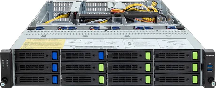 Gigabyte Barebone R283-ZF0-AAL1 (Rev. 3.x) Rack Server 2U Dual Sockel SP5 6NR283ZF0DR000ACL1