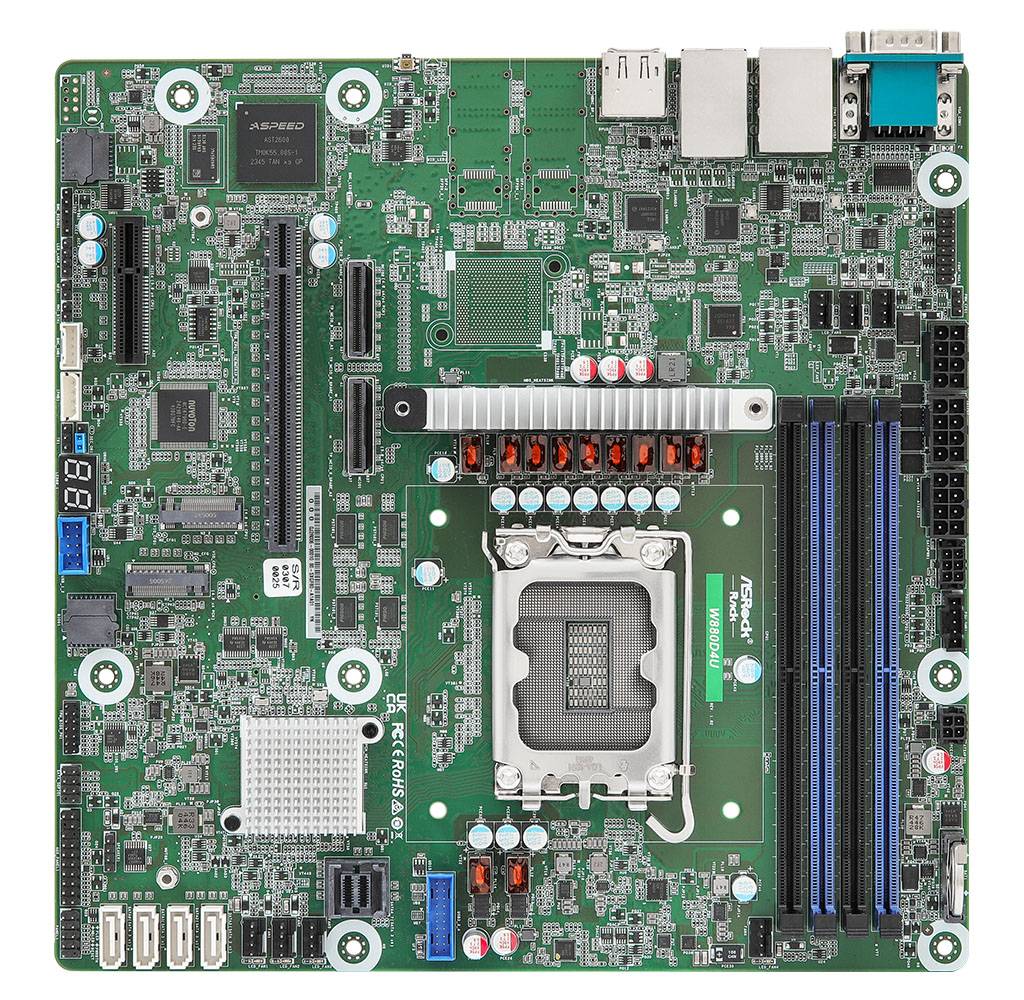 ASRock Mainboard W880D4U Micro-ATX Sockel LGA 1851 Single