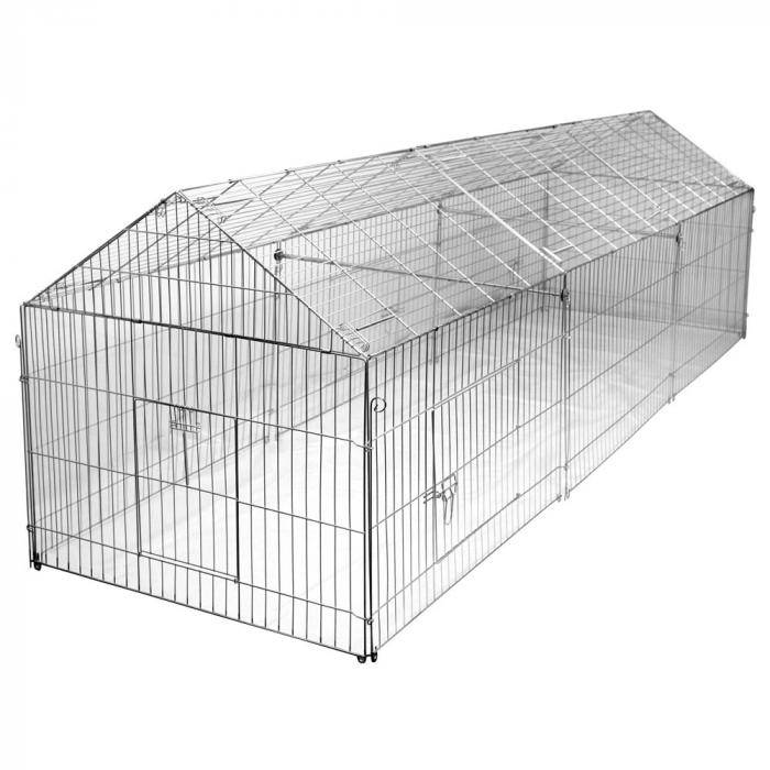 Erweiterungsset zu Freilaufgehege 890170345100 - Länge 110 cm - Breite 103 cm - Höhe 103 cm - Gitterabstand 3,6 cm - Metall verzinkt