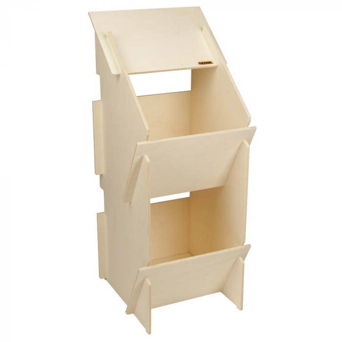 Legenest - Pappelholz - für bis zu 10 Hennen - Höhe 83 cm - Breite 30 cm - Tiefe 35 cm