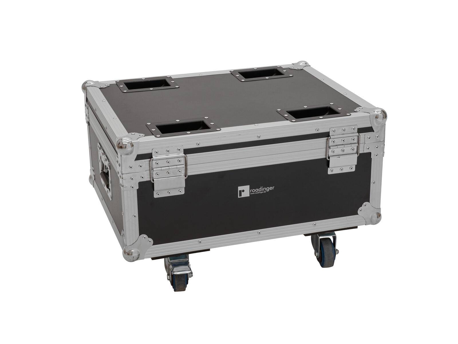 ROADINGER Flightcase 4x AKKU MBT-3 mit Rollen und Ladefunktion