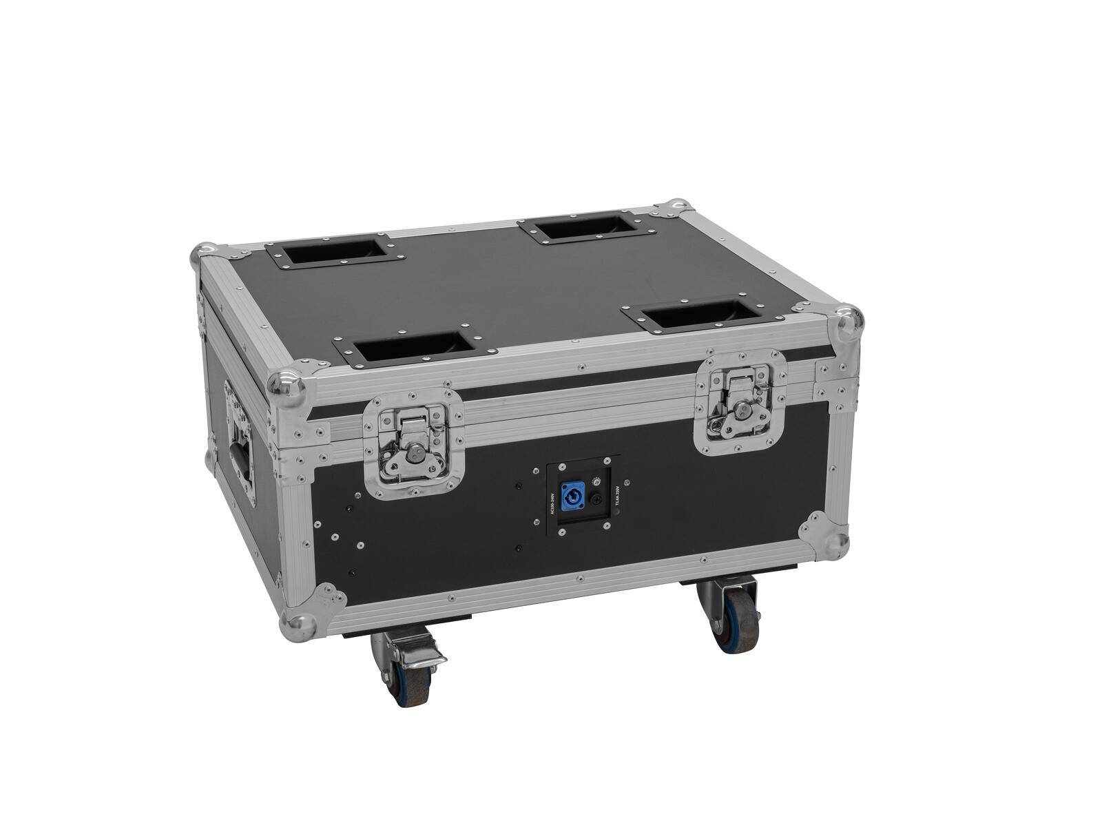 ROADINGER Flightcase 4x AKKU MBT-3 mit Rollen und Ladefunktion