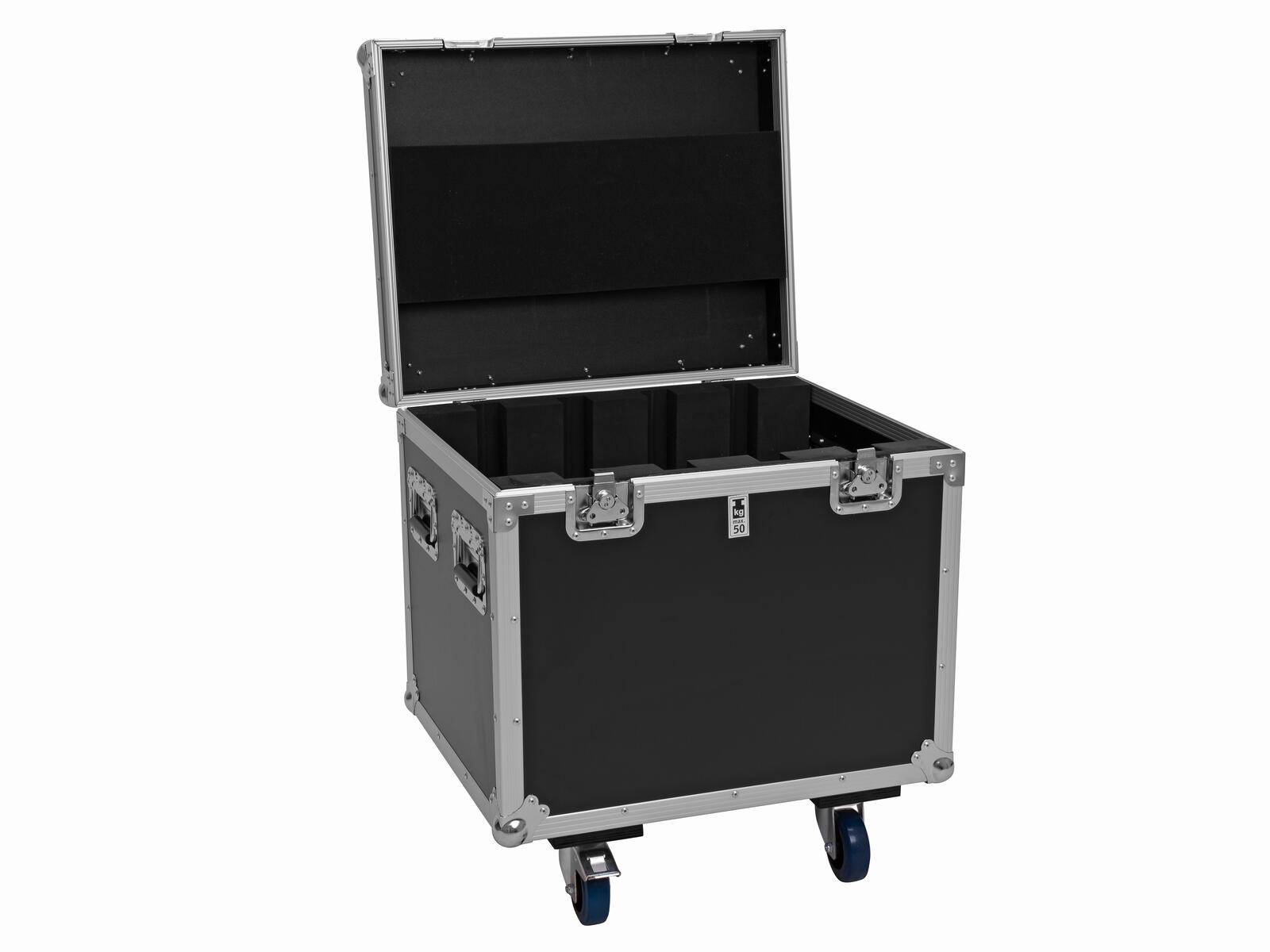ROADINGER Flightcase 4x Pixel Matrix Panel 5x5 RGB/WW mit Rollen