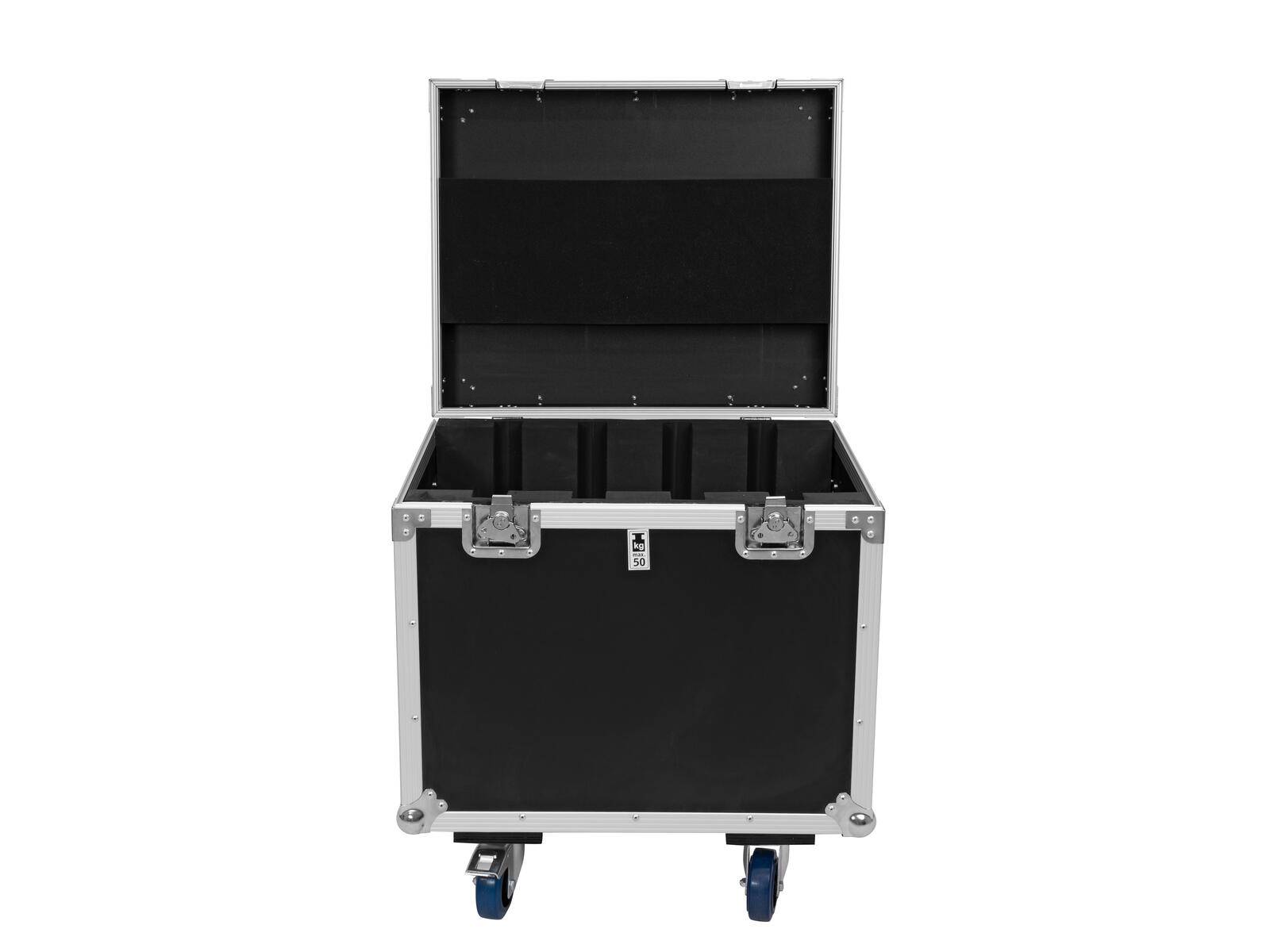ROADINGER Flightcase 4x Pixel Matrix Panel 5x5 RGB/WW mit Rollen